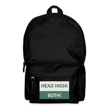 HEAD HIGH. BOTH. – Cheeky statement design - Backpack - black - Front