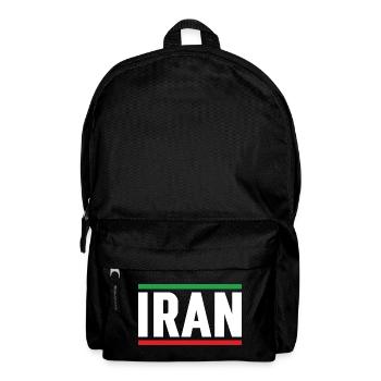 Iran-Flagge starke Typografie - Rucksack - Schwarz - Vorne