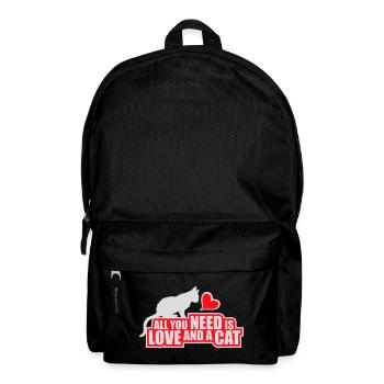 All You Need Is Love And A Cat Funny Cat Saying - Backpack - black - Front
