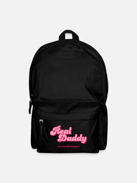 Real Daddy Pink Script Print - Backpack - black