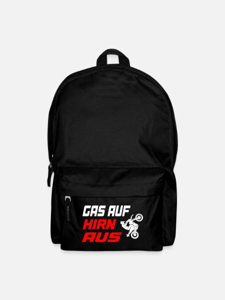 Gas_auf_Hirn_aus - Rucksack - Schwarz