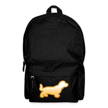Dachshund - Backpack - black - Front