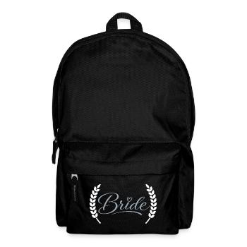 Bridal wreath font with heart - Backpack - black - Front