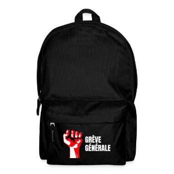 Poing Levé Manif Syndicaliste En grève Générale - Sac à dos - noir - Devant