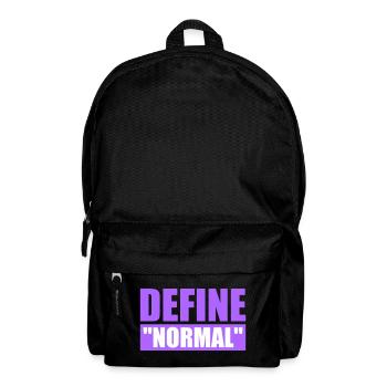 Define Normal Lustig Sarkastisch Definition Grafik - Rucksack - Schwarz - Vorne