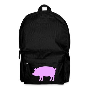 Silhouette de cochon - Sac à dos - noir - Devant