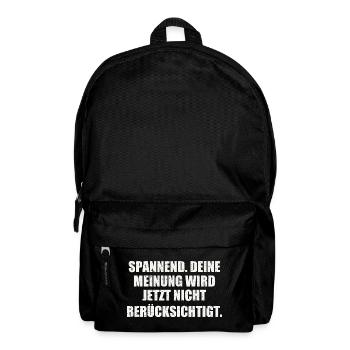 Sarkasmus Geschenkidee - Rucksack - Schwarz - Vorne