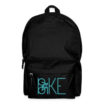 Teal Bicycle Lines Minimal Art - Backpack - black - Front