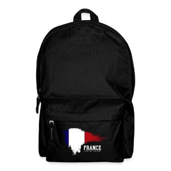 Frankreich Flagge Brush Pride - Rucksack - Schwarz - Vorne