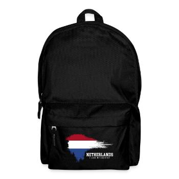 Netherlands Pride Brush Flag - Backpack - black - Front