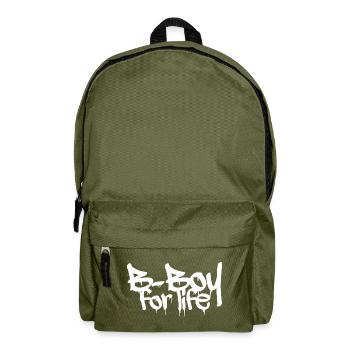 bboy lifestyle graffiti breakdance crew Symbol - Rucksack - Olivgrün - Vorne