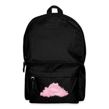 einzelne flauschige weiße Wolke in Rosarot - Rucksack - Schwarz - Vorne
