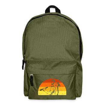 Retro lumberjack forest worker with axe - Backpack - olive green - Front