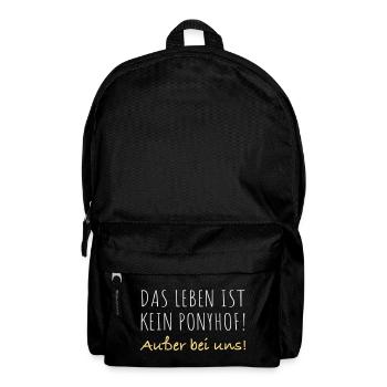 Das leben ist kein Ponyhof - Rucksack - Schwarz - Vorne