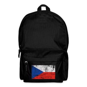 Flag Czech Republic Flag Grunge Retro Vintage - Backpack - black - Front