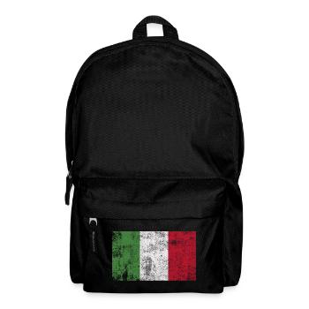 Flagge Italien Fahne Grunge Retro Vintage - Rucksack - Schwarz - Vorne