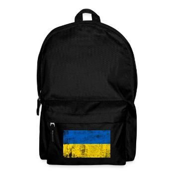 Drapeau Ukraine Drapeau Grunge Rétro Vintage - Sac à dos - noir - Devant