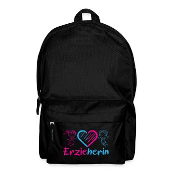Erzieherin Kindergarten Kita Herz Mädchen Junge - Rucksack - Schwarz - Vorne
