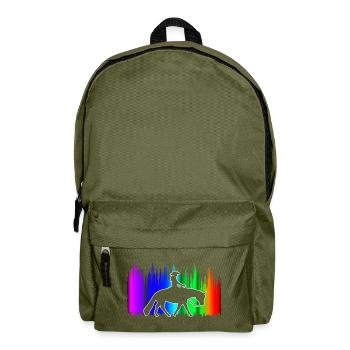 Westernreiten Westernreiter Pferdeliebhaber - Rucksack - Olivgrün - Vorne
