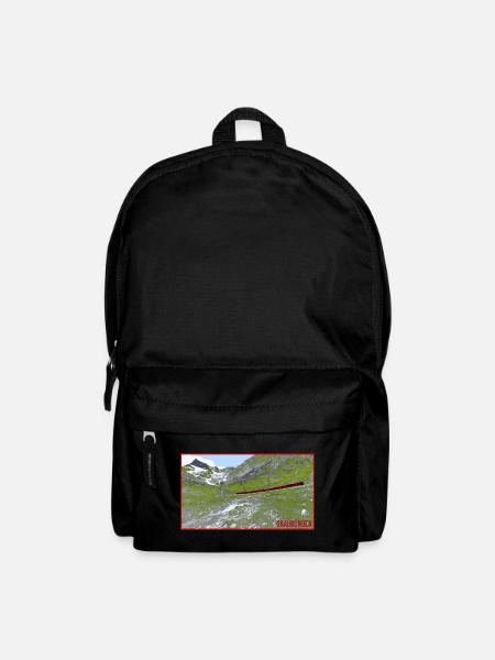 Graubünden Bergzug im Grünen - Rucksack - Schwarz