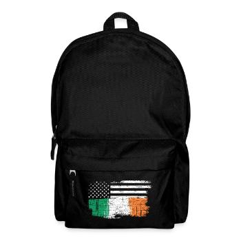 Pinselstrich Irische Flagge mit Sternen - Rucksack - Schwarz - Vorne