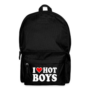 I love hot boys - Backpack - black - Front