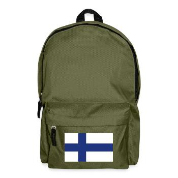 Finland National Flag - Backpack - olive green - Front