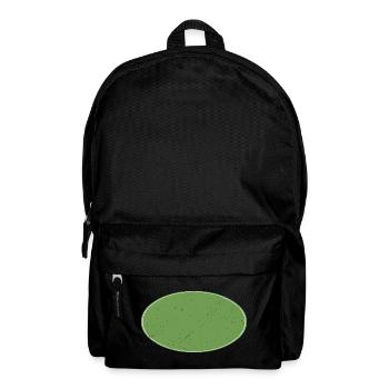 Ovaler Background schmutzig grün - Rucksack - Schwarz - Vorne