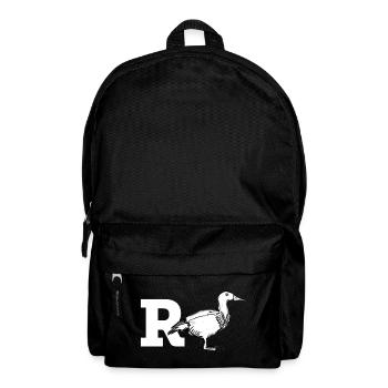 Rente-Ente / R-Ente (weiss) - Rucksack - Schwarz - Vorne