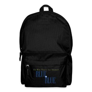 Blue Flower Bloom Typography - Backpack - black - Front