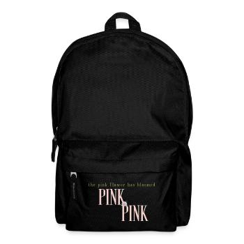 Typographie florale de Pink Bloom - Sac à dos - noir - Devant