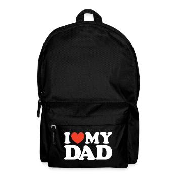 I love my Dad Herz Shirt - Rucksack - Schwarz - Vorne