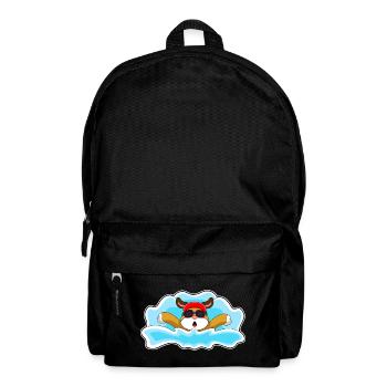 Hund Schwimmen Schwimmbrille Sommer - Rucksack - Schwarz - Vorne