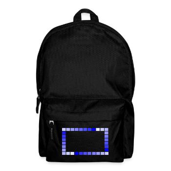 Jeu - Cadre rétro Carrés bleus à plusieurs niveaux - Sac à dos - noir - Devant