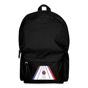 Hackbrett blau rot - Rucksack - Schwarz - Vorne