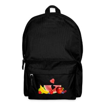 Colorful fruits with watermelon and heart - Backpack - black - Front