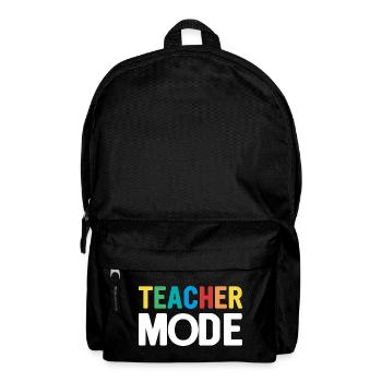Teacher design with colorful letters - Backpack - black - Front