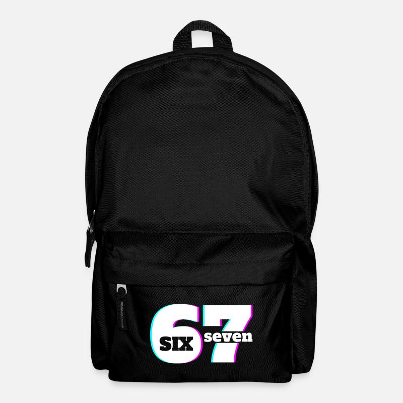 Six Seven 6 7 Meme Fun Design 67 - Rucksack - Schwarz