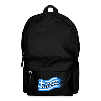 Griechische Fahne - Rucksack - Schwarz - Vorne