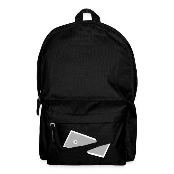 Abstract Fish Monochrome Triangles  - Backpack - black - Front