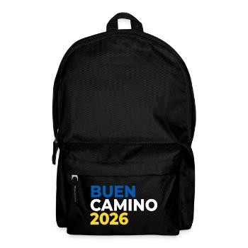 Buen Camino 2026 | Jakobsweg, Pilger, Santiago - Rucksack - Schwarz - Vorne