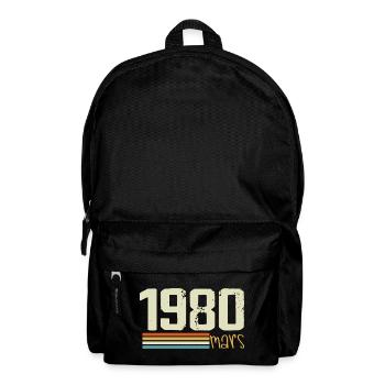 Cadeau mars 1980, Born in march 1980 - Sac à dos - noir - Devant