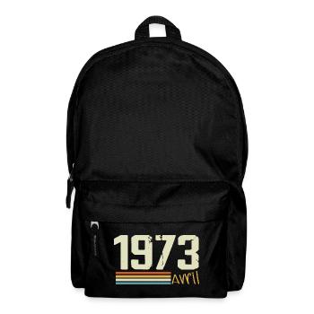 Né en avril 1973 - Sac à dos - noir - Devant