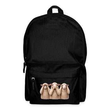 Die drei Schafe - Rucksack - Schwarz - Vorne