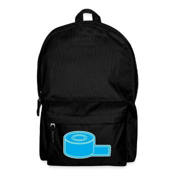 Adhesive Tape Roll Outline - Backpack - black - Front