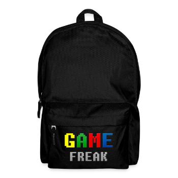 Retro Pixel Game Freak Theme - Backpack - black - Front