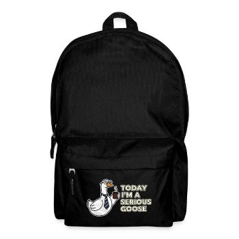 Serious Goose: Coffee, Tie & Grit - Backpack - black - Front