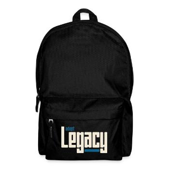 Adopt Legacy Retro Typografie - Rucksack - Schwarz - Vorne