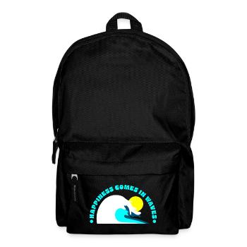 Lächeln Wellen und Sonnenstrahlen - Rucksack - Schwarz - Vorne