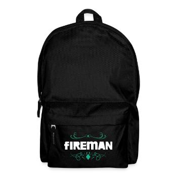 Firefighter Ornament - Backpack - black - Front